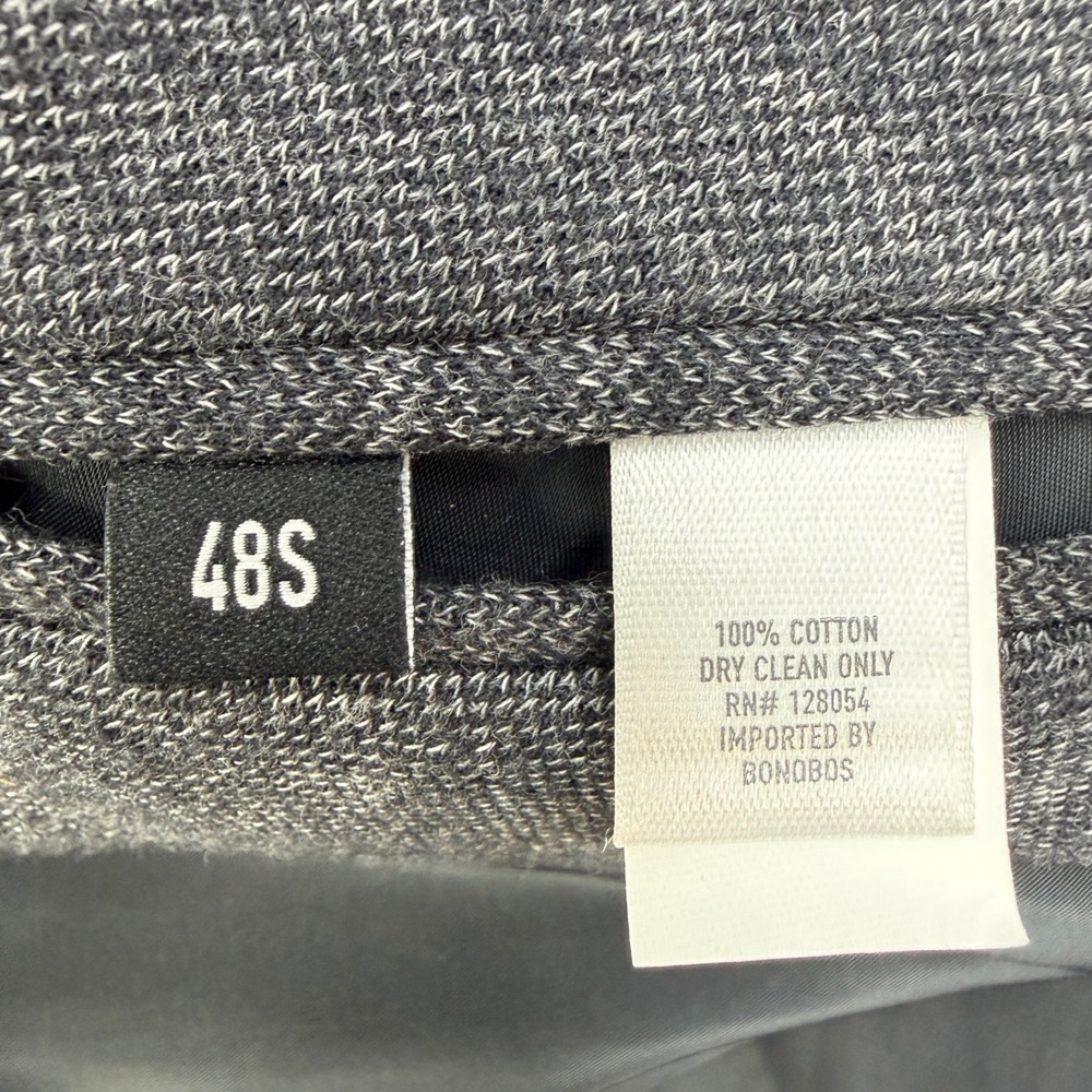 Bonobos Jet Setter Men's Charcoal Gray Knit Blazer - Two-Button Jacket - Picture 3 of 14